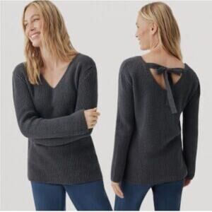 Women's Green Sweater with Bow Detail